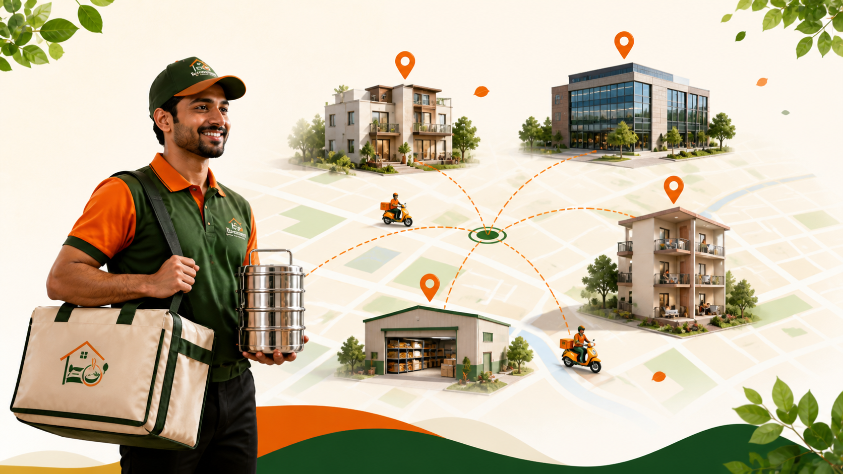 Delivery routes map