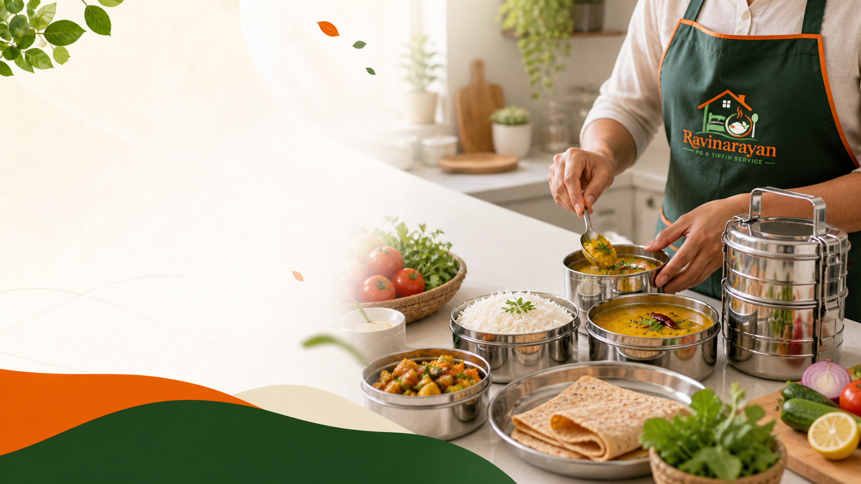 Cook preparing fresh meal